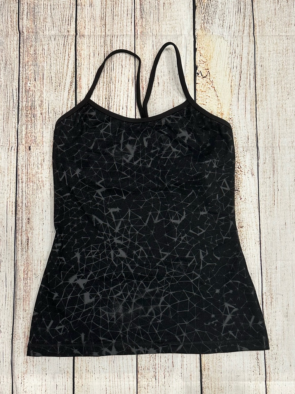 (Bundle 2 for $20) EUC Lululemon Black and Grey Power Y Tank